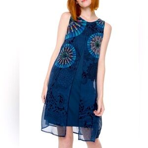 DESIGUAL Sleeveless Chiffon Dress NWT